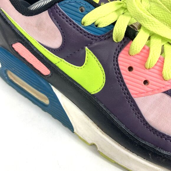 Nike Air Max 90 -Women's Sz 10 -Dark Raisin Cyber -Colorblock Sneaker CV8819-500 - Picture 5 of 12
